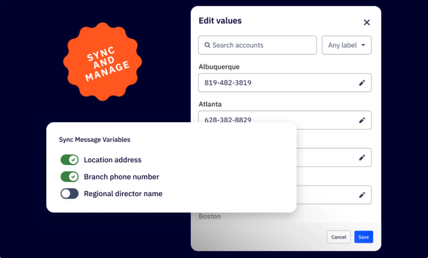 ACHQ Message Variables Central Management (June 18, 2025)