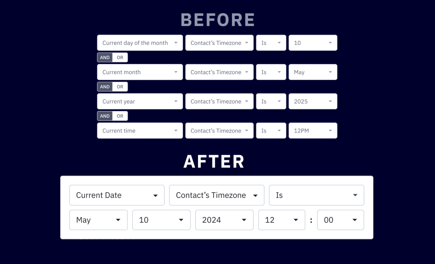 Update: Date/Time Conditions (January 28, 2025)