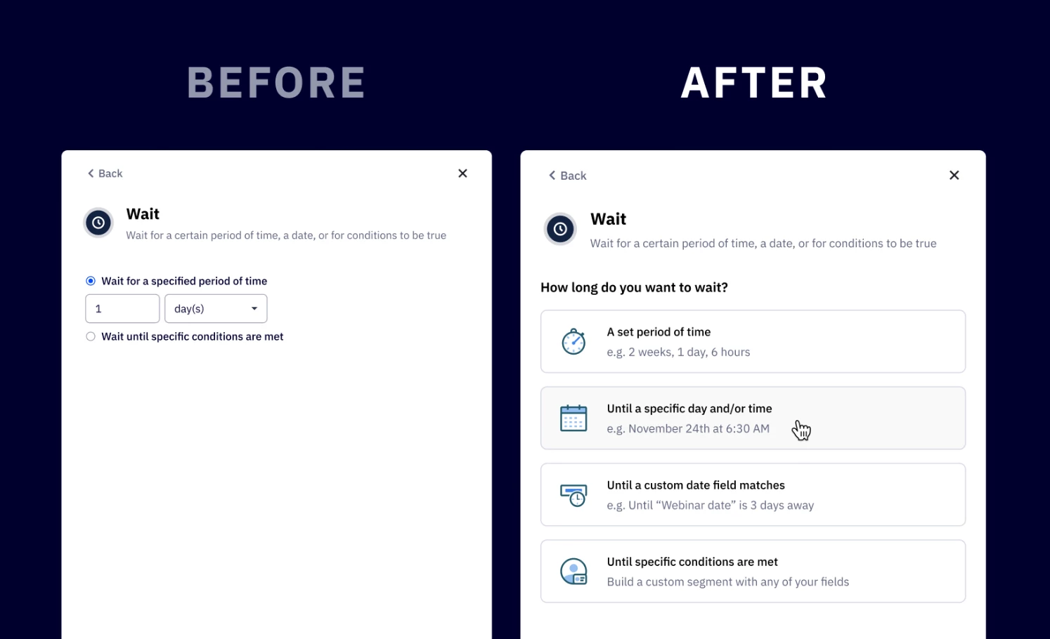 New Wait Steps in Automation (January 28, 2025)