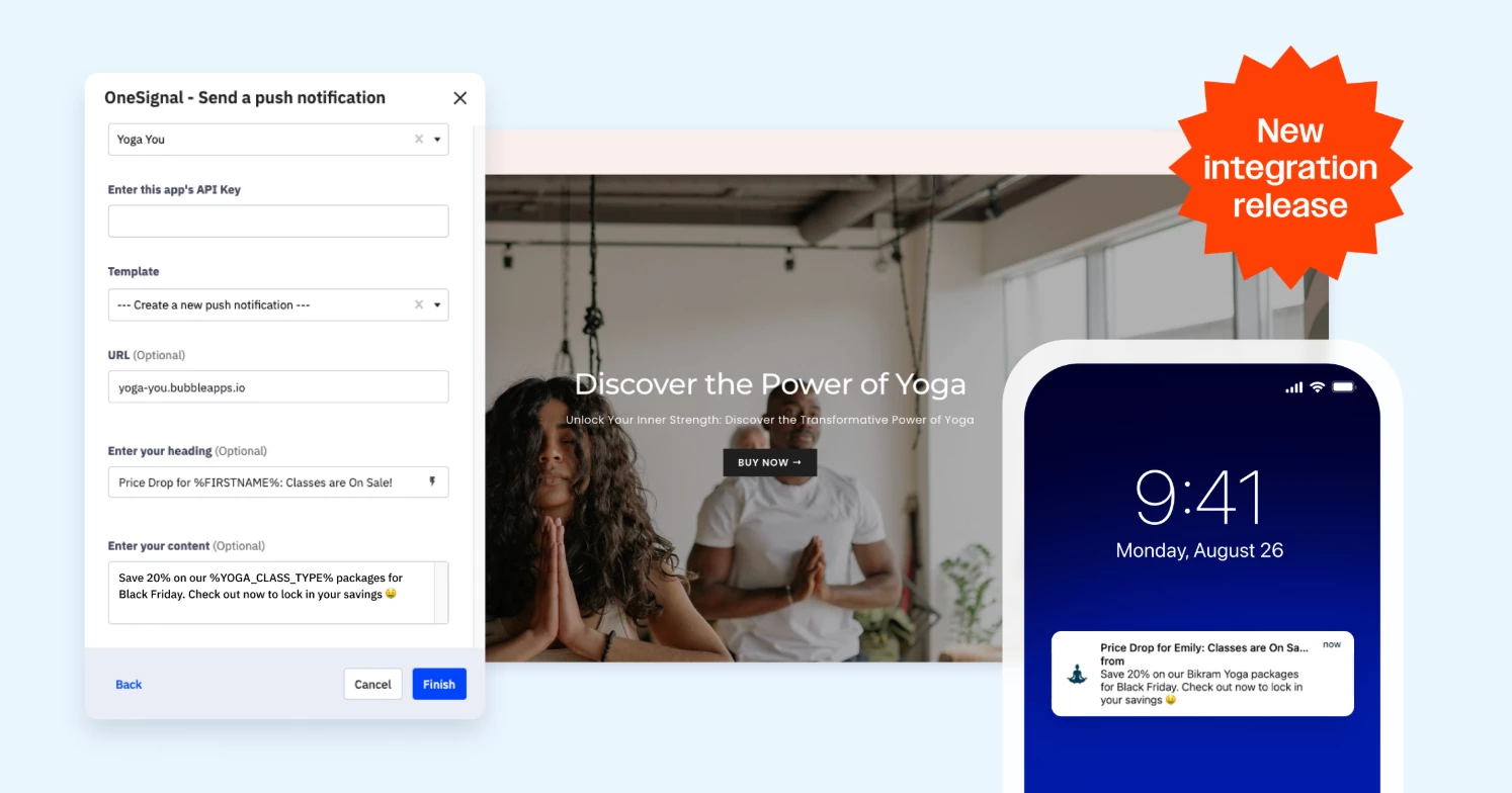 New OneSignal Integration (August 1, 2024)