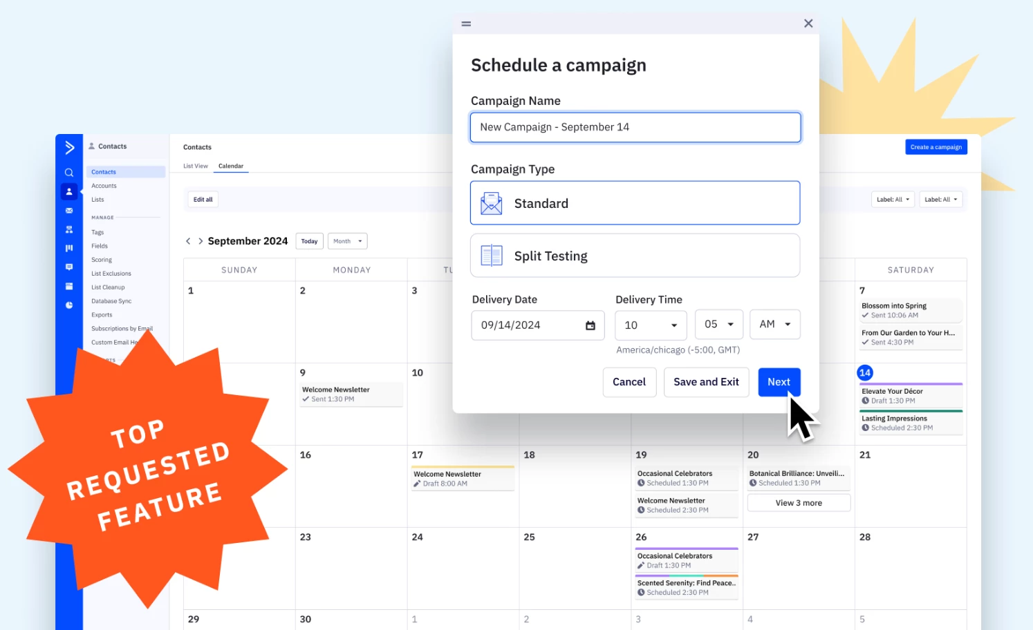 New Campaign Calendar View (September 10, 2024)