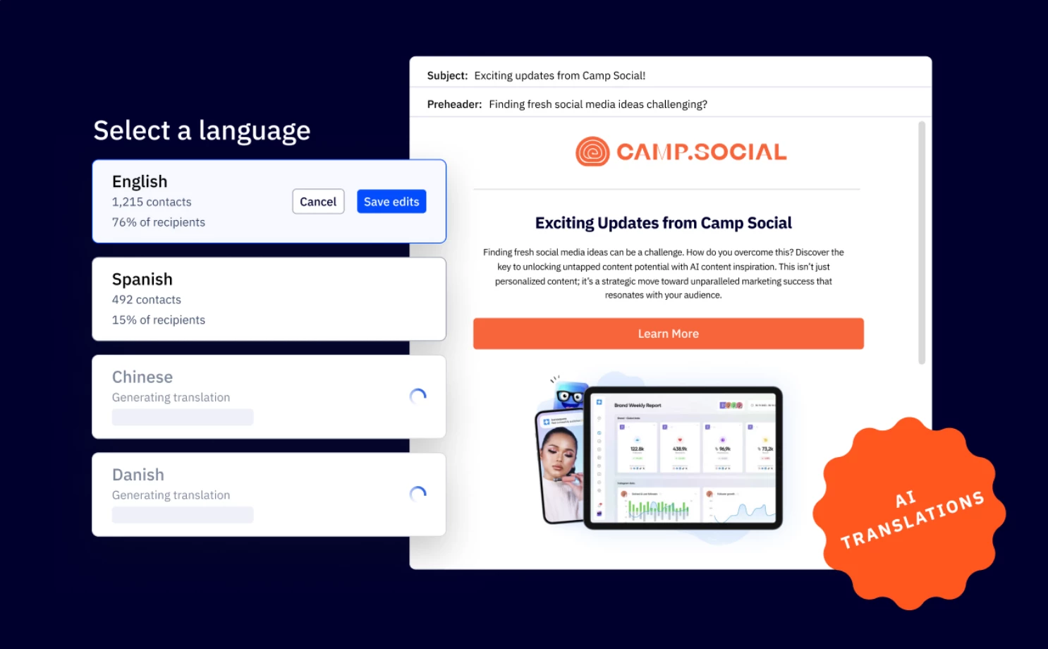 Introducing new AI Translations for Email (June 27, 2025)