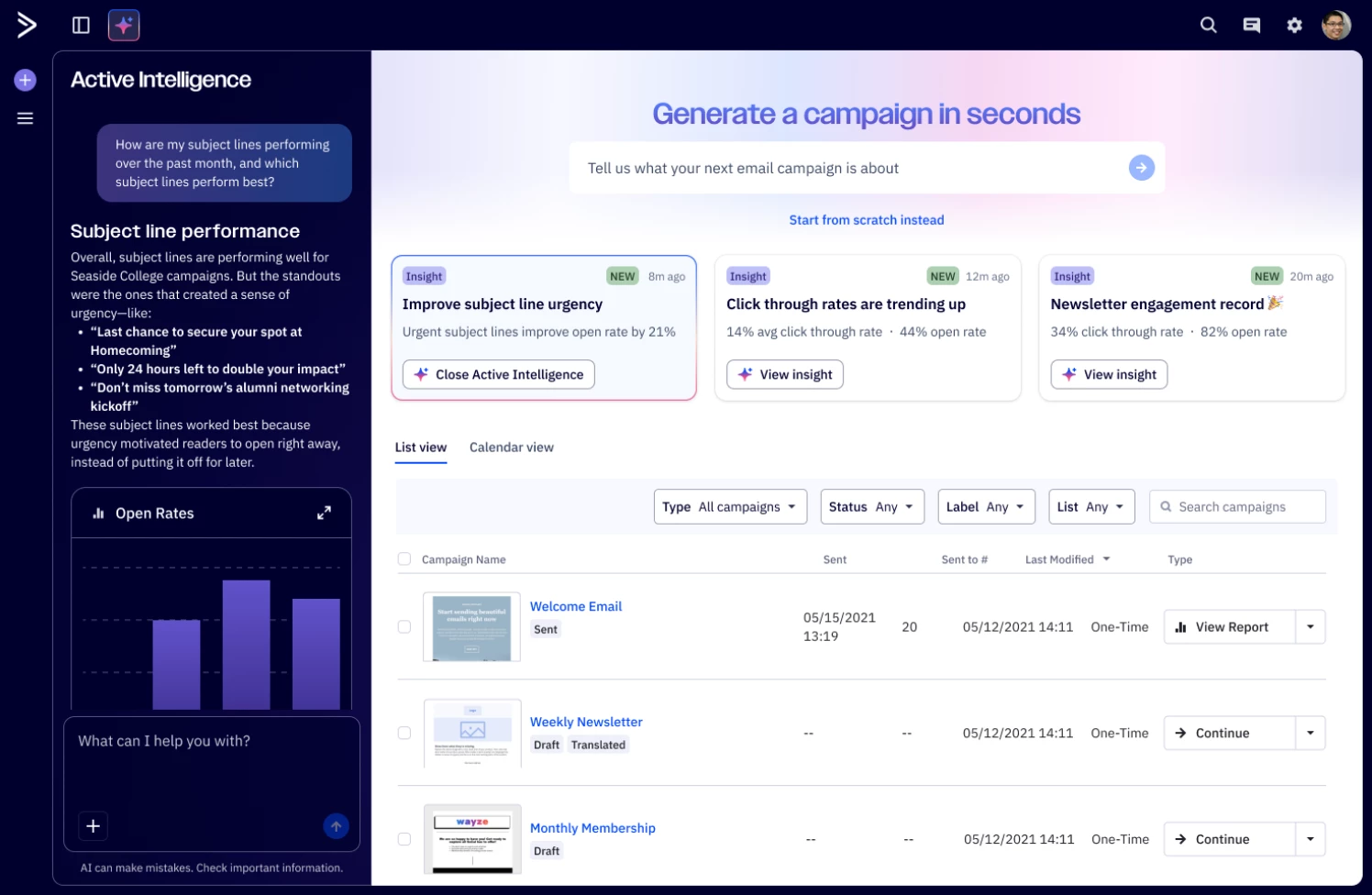 Active Intelligence Insight Cards (November 7, 2025)