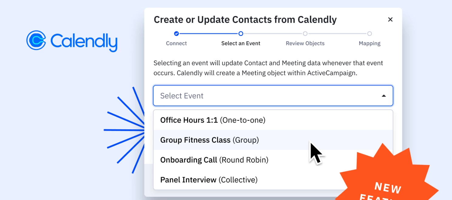 Calendly Integration Update: Event Types (April 3, 2024)