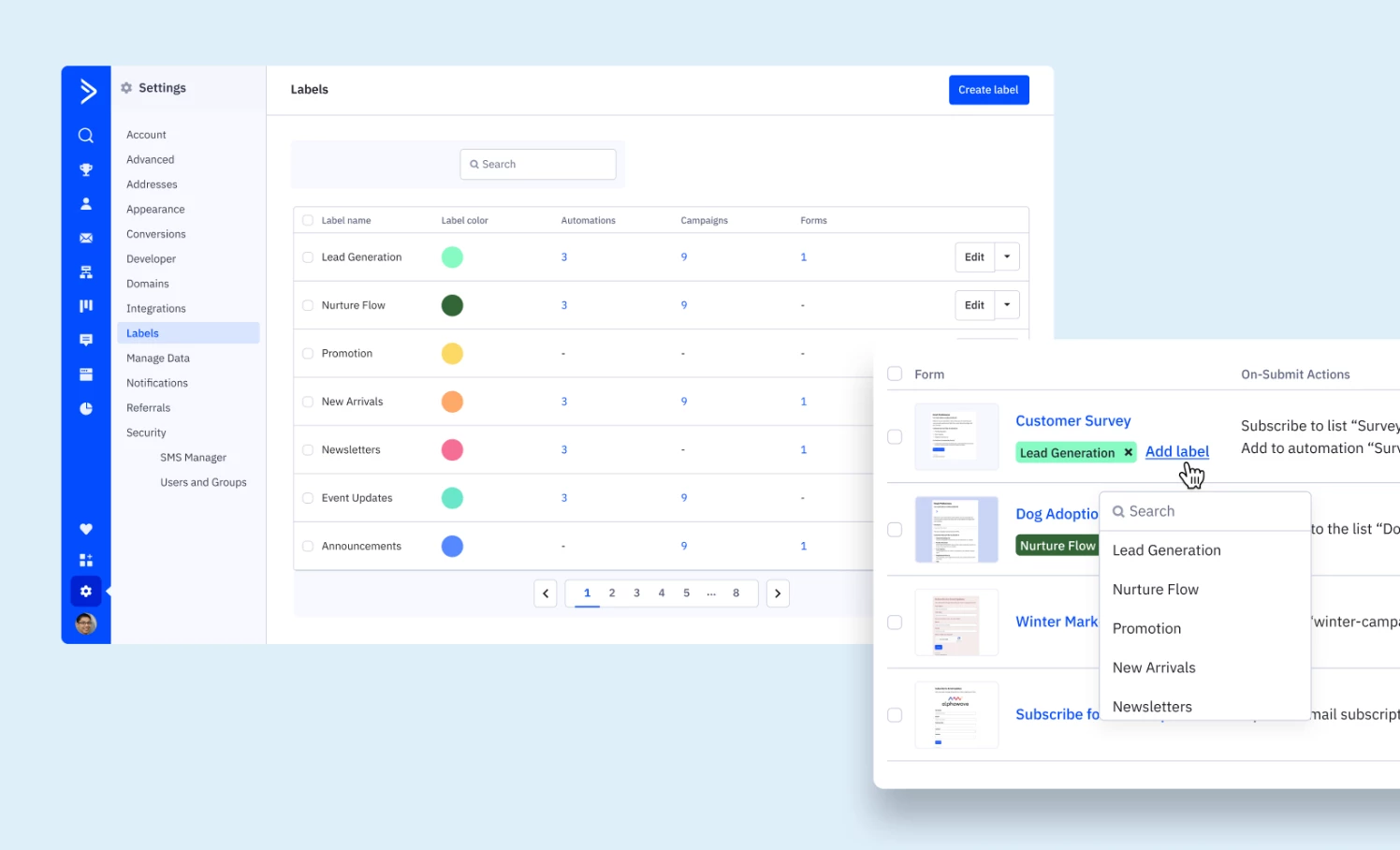 Labels Management Update (August 27, 2024)