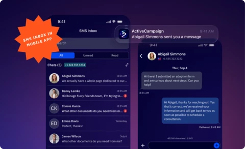 SMS Marketing - SMS Inbox on Mobile App
