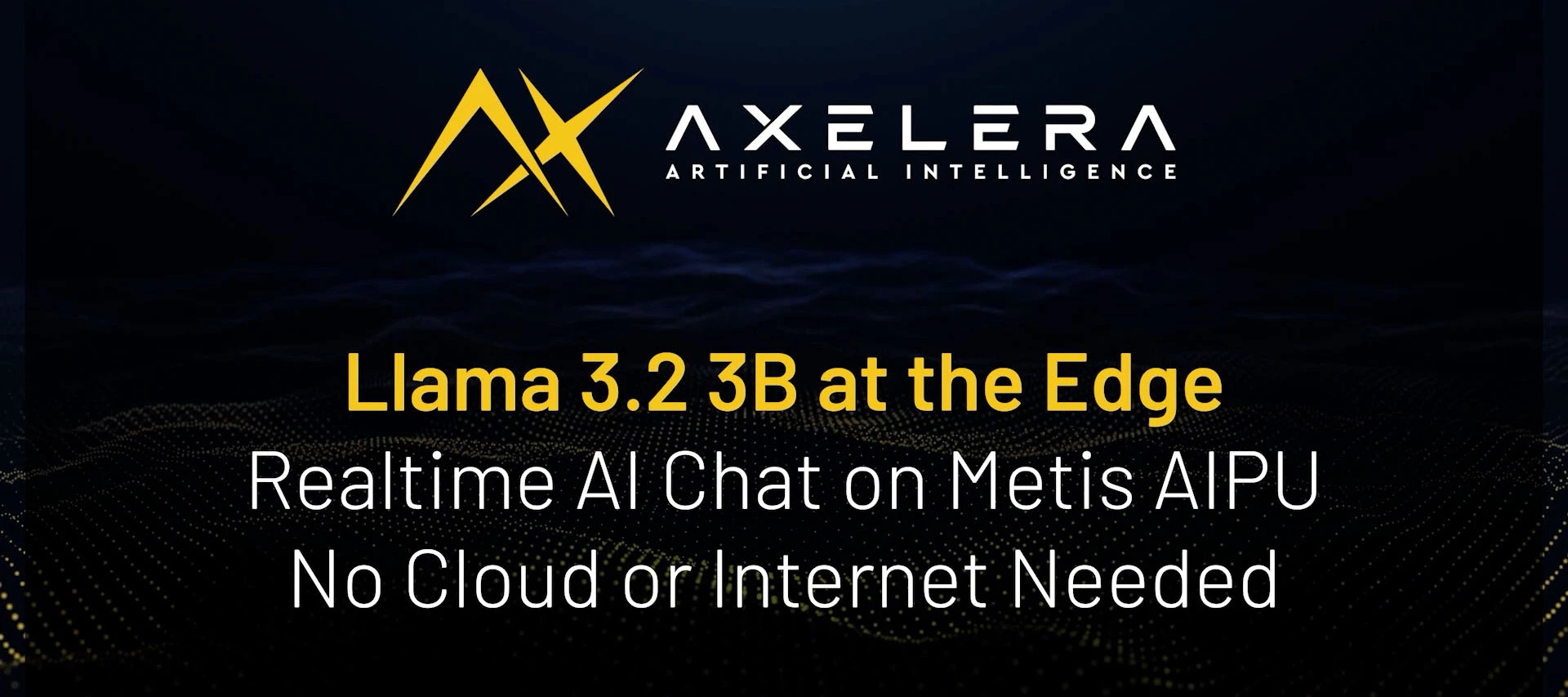 Llama 3.2B Chatbot Demo on Metis®  - Fully Offline