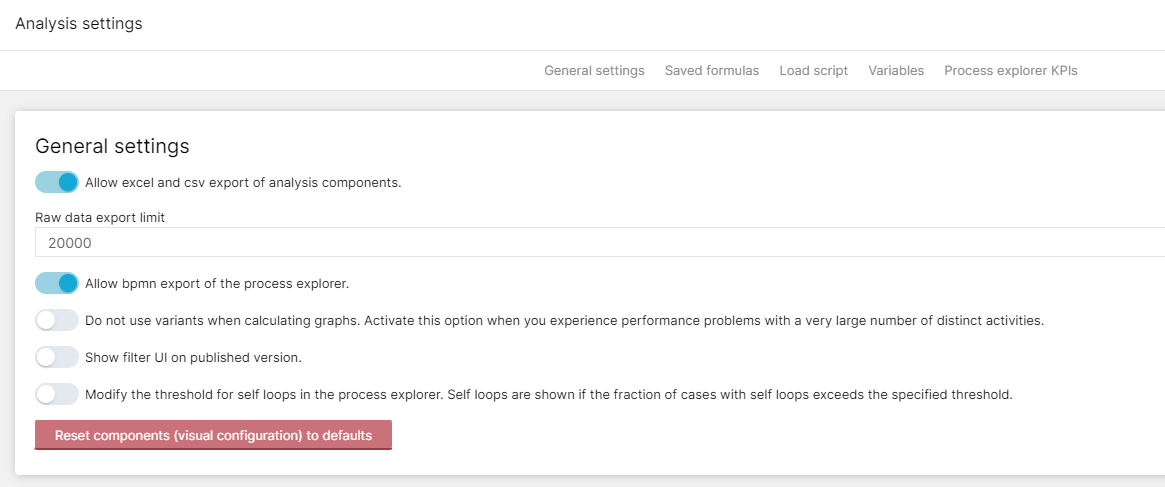 excel export settings