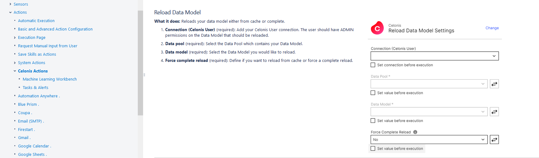 reload data model