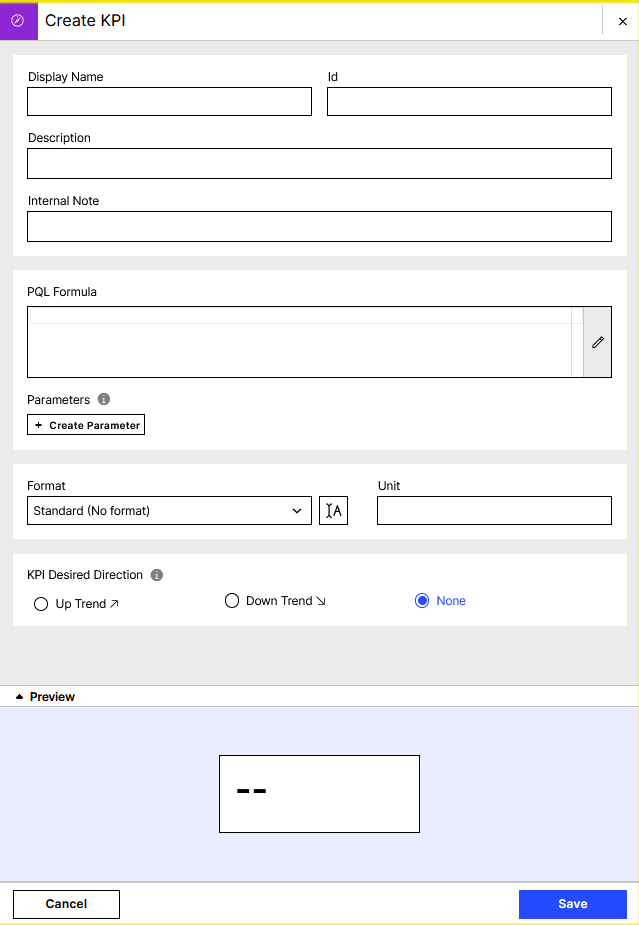 Create KPI