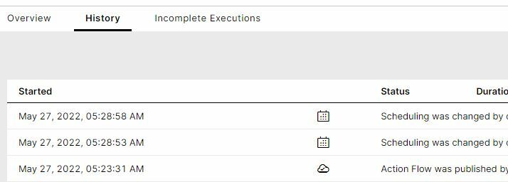 Action flow is not running