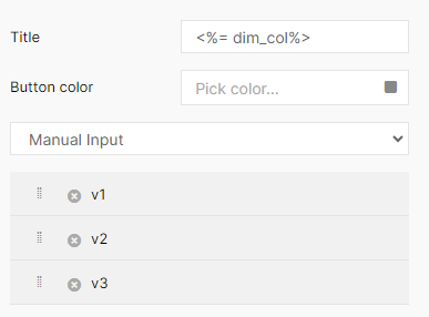 button dropdown select dimension