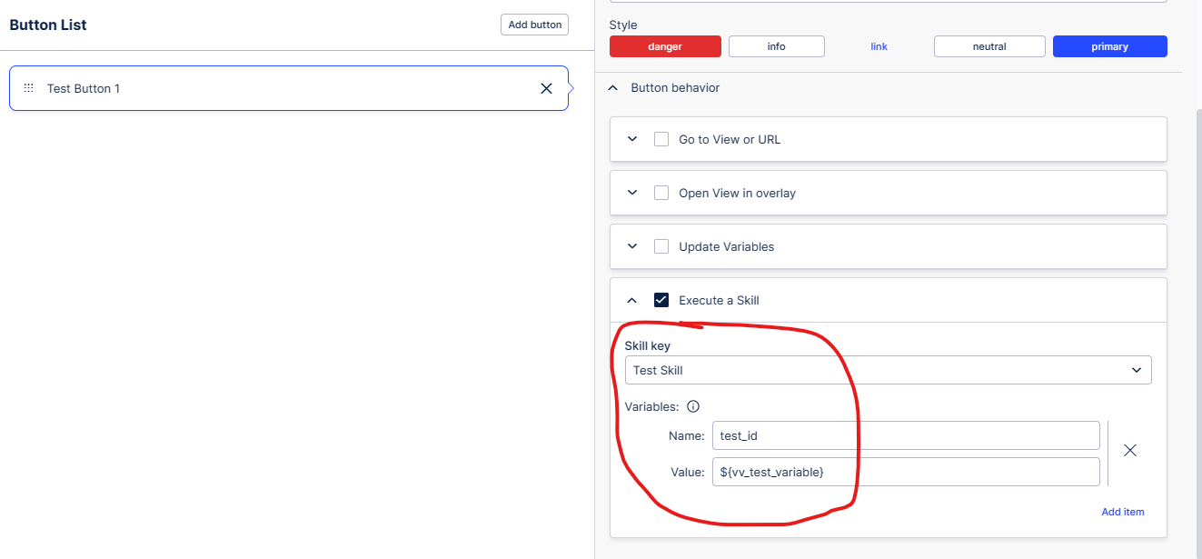 Configure Button Component