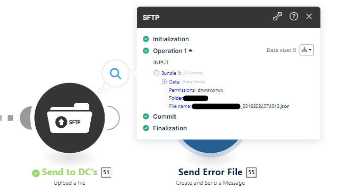 SFTP Successful execution