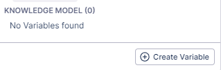 View listing of variables, with nothing showing in the "Knowledge Model" section