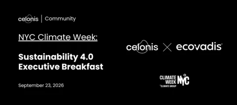 🌱 Join Us at NYC Climate Week: Building the AI-Ready Sustainable Enterprise with Celonis & EcoVadis!
