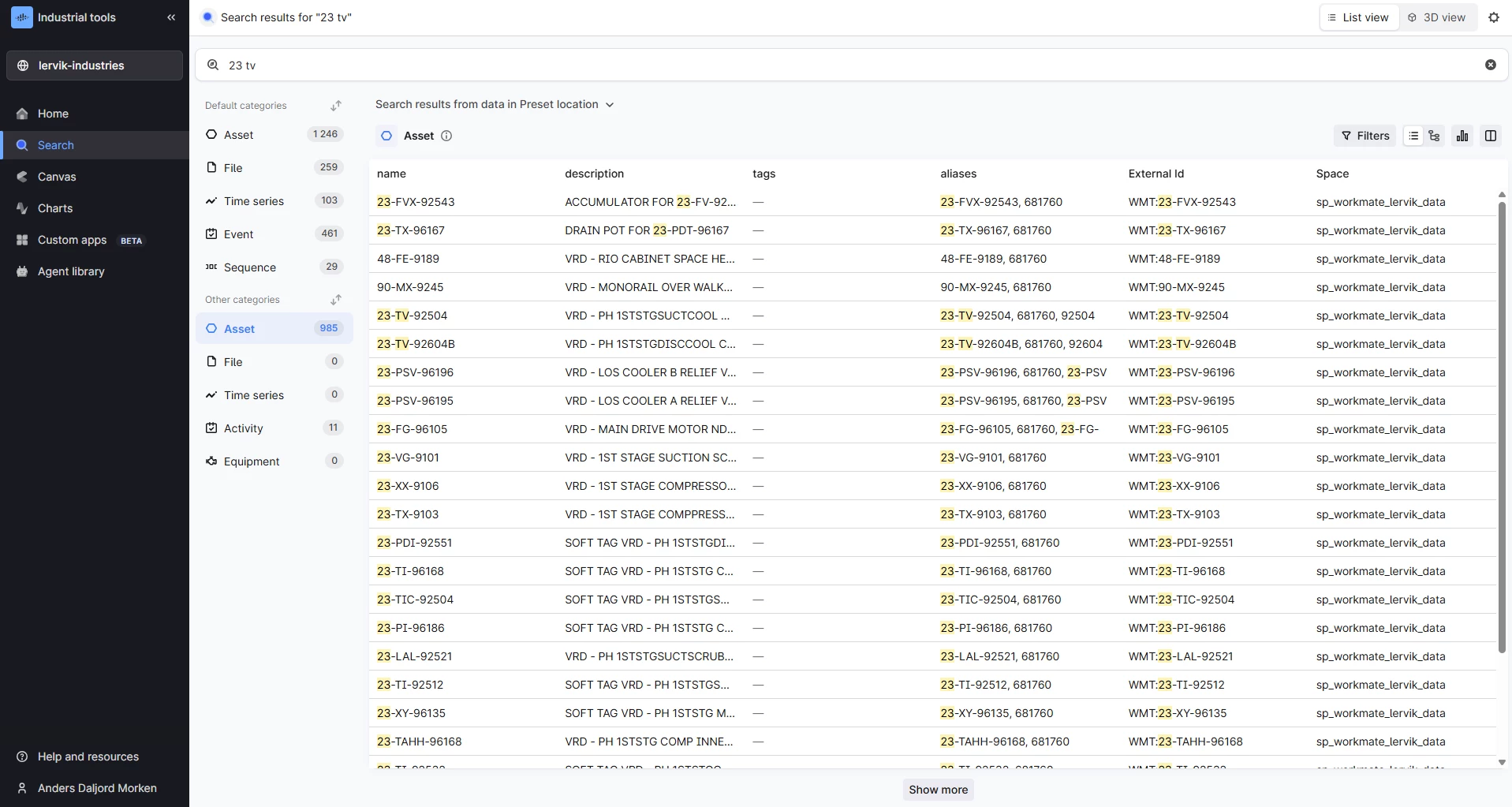 Before: imprecise search results with many irrelevant matches