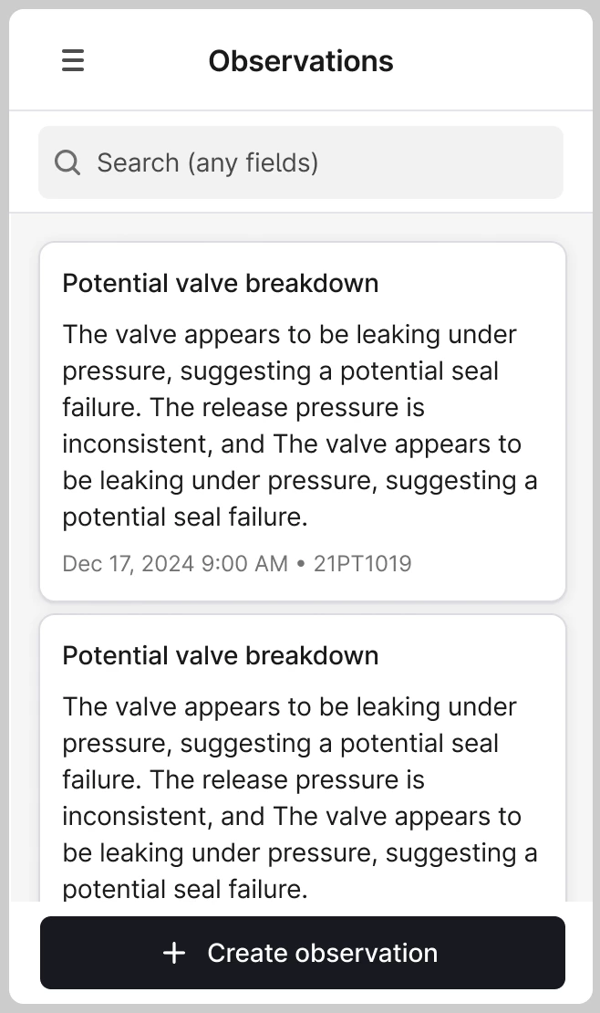 InField — Field-Ready Observations Mobile Lists