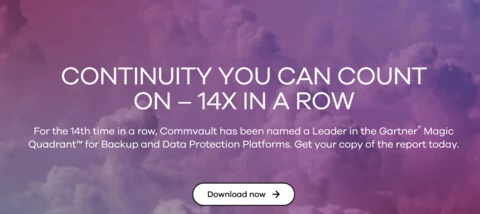 Commvault named a 14x Leader in the Gartner® Magic Quadrant™ for Backup and Data Protection Platforms