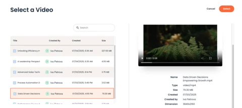 Video Selector