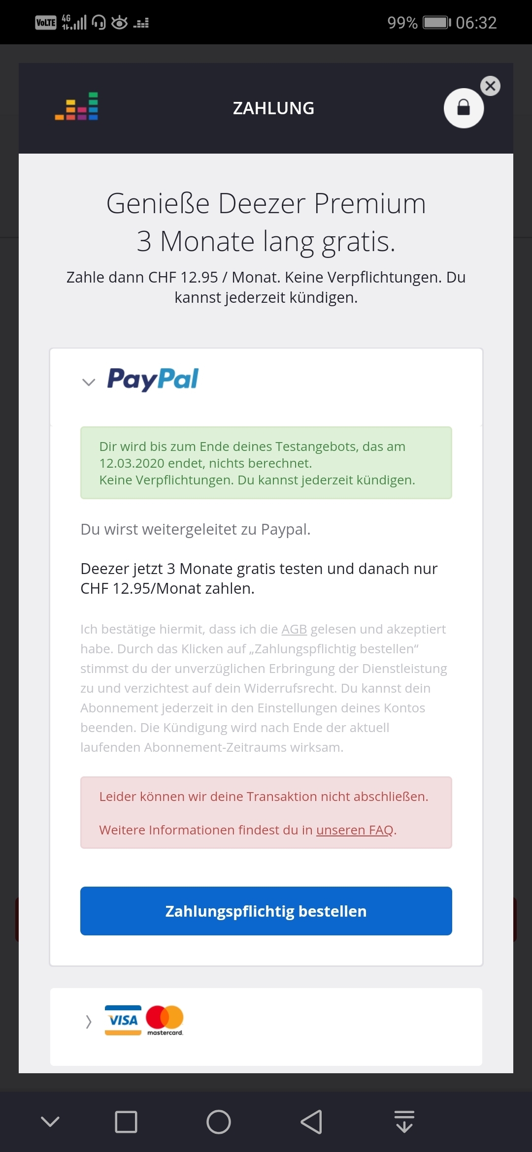 Paypal Abbuchung Fehlgeschlagen Paypal Abbuchung Fehlgeschlagen