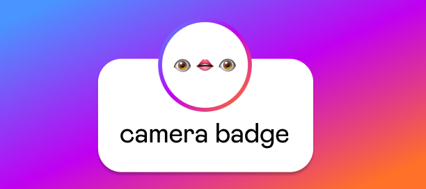 The camera badge
