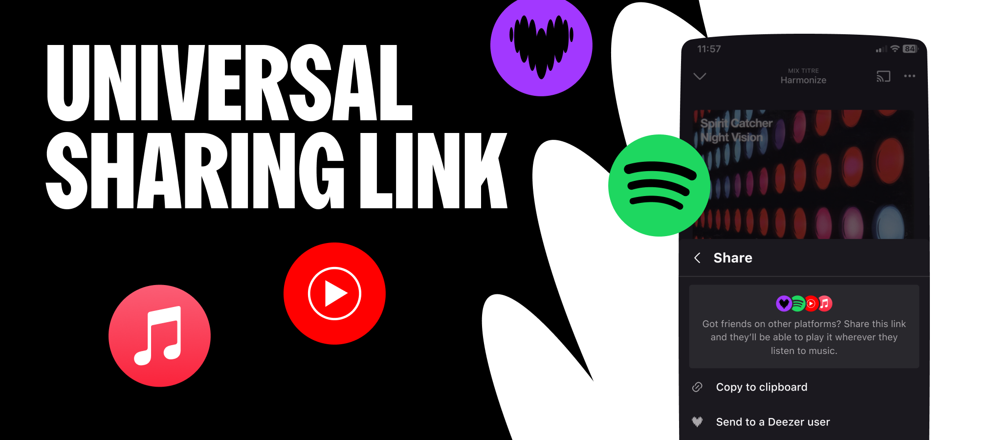 Deezer's Universal Sharing