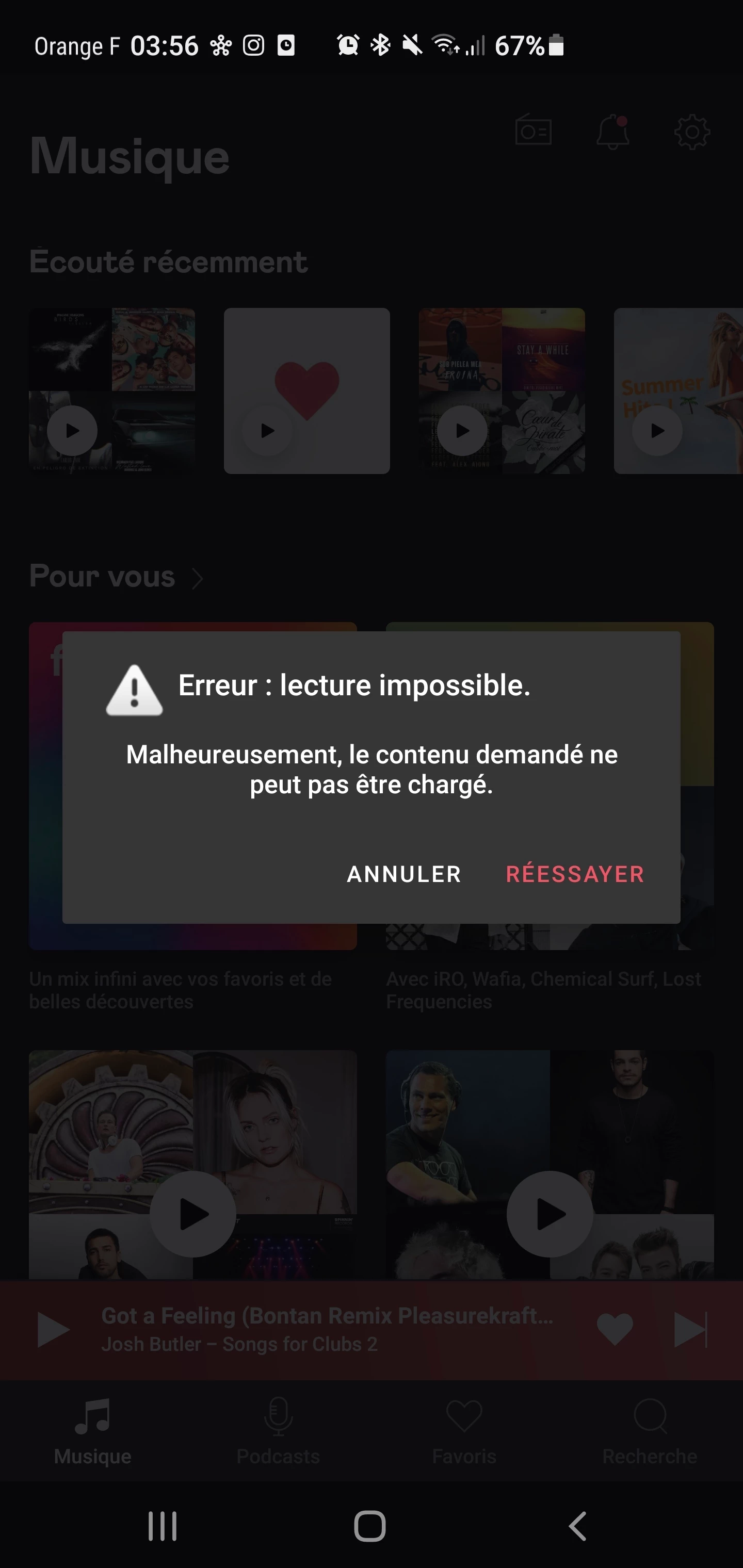Erreur De Lecture Veuillez Réessayer Ultérieurement erreur !! lecture impossible | Réunir Les Fans De Musique
