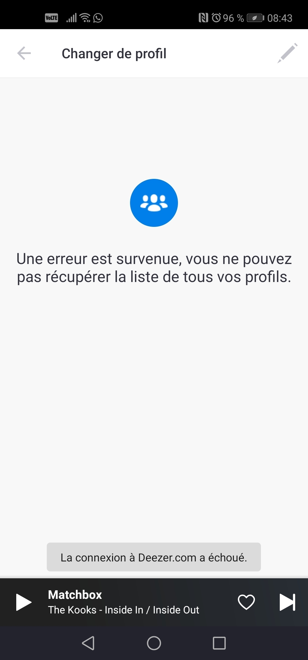 Changer de compte deezer