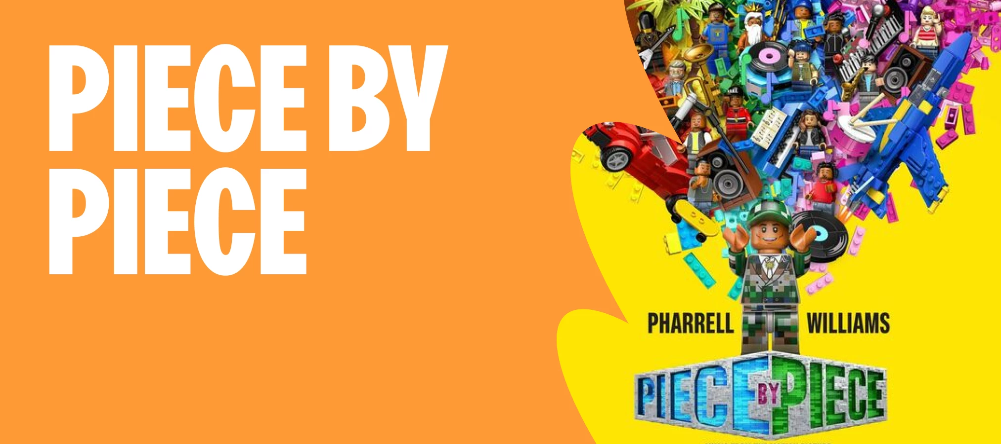 A história de Pharrell Williams reinventada em LEGO.