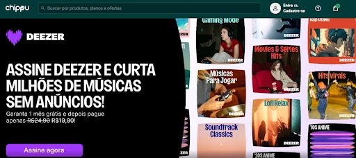 Deezer + Chippu: Uma Nova Experiência Premium na área