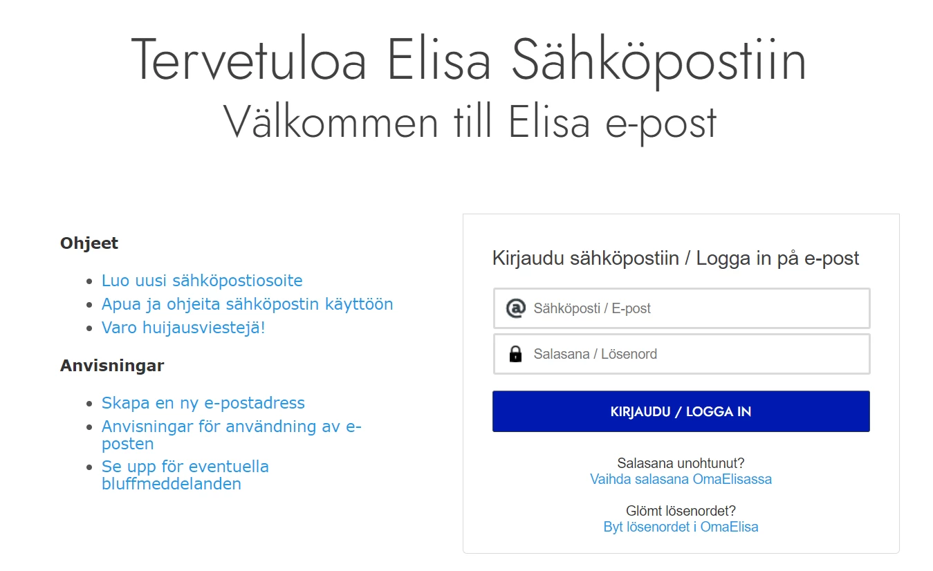 Elisa S hk postin Kirjautumissivu Uudistuu 23 10 2024 OmaYhteis 