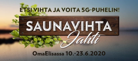 Saunavihta hukassa! Etsi vihta ja voita 5G-puhelin