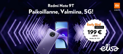 Osallistu arvontaan ja voita Xiaomi Redmi Note 9T!
