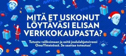 Etsi toivelahjasi Elisan verkkokaupasta. Voit voittaa sen omaksesi!