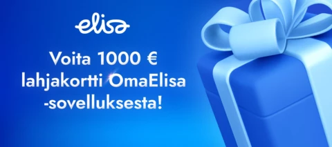 Lataa OmaElisa-sovellus, osallistu arvontaan ja voita 1000 euron Elisa Lahjakortti!