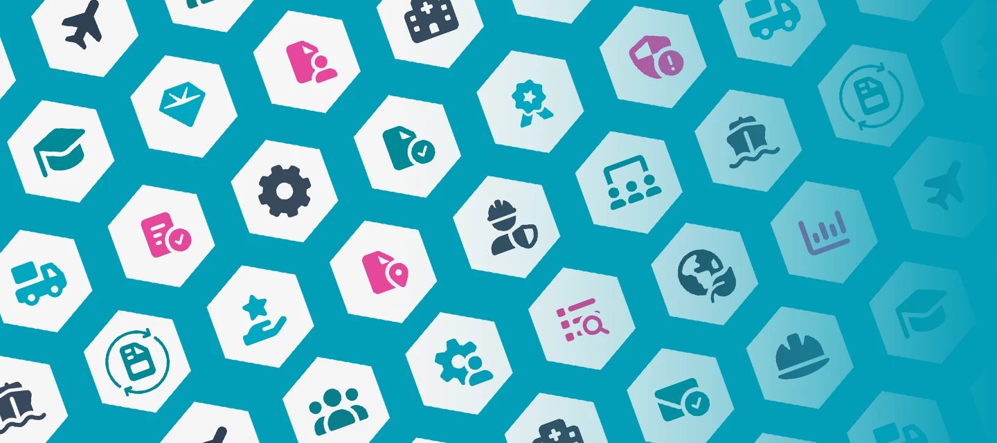 Array of different icons representing products in the Ideagen suite