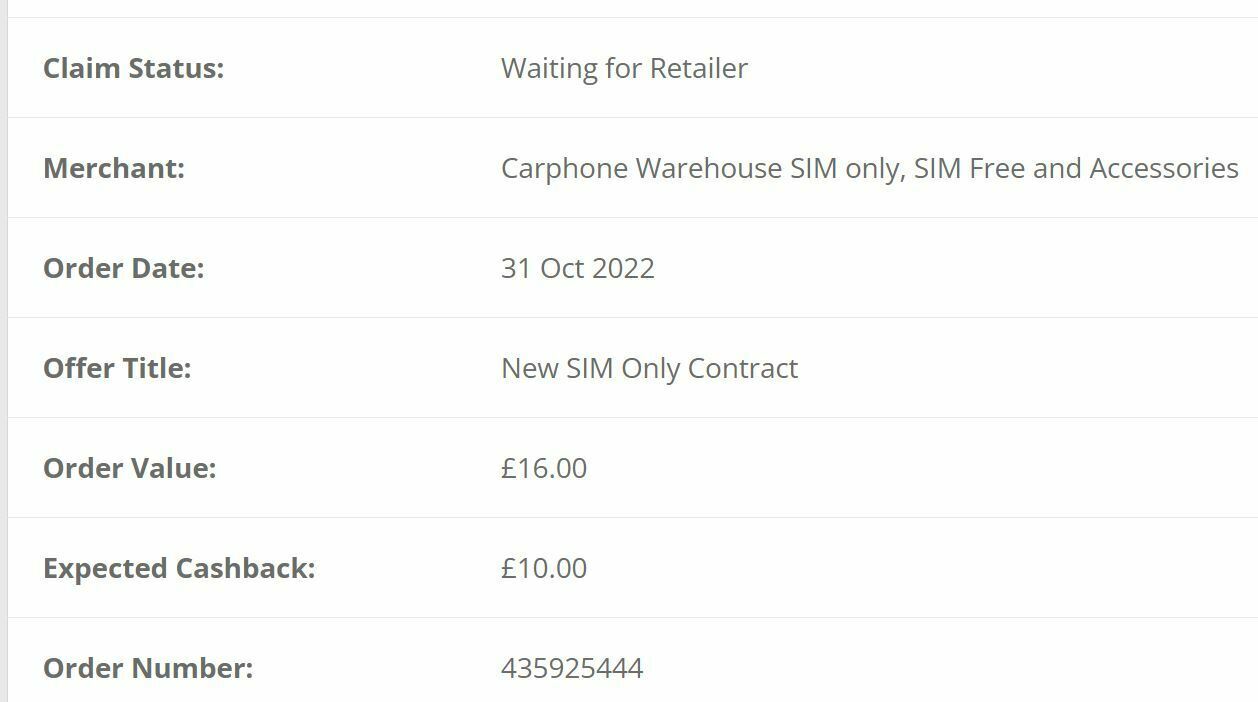 top cashback sim only