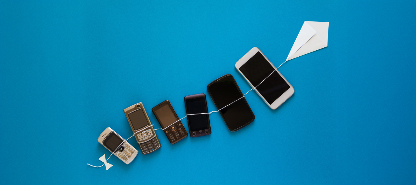 Old vs. new tech: the evolution of technology.
