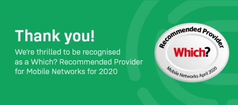 iD Mobile is now a Which? Recommended Brand!