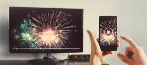 Streaming content from your phone to your TV.