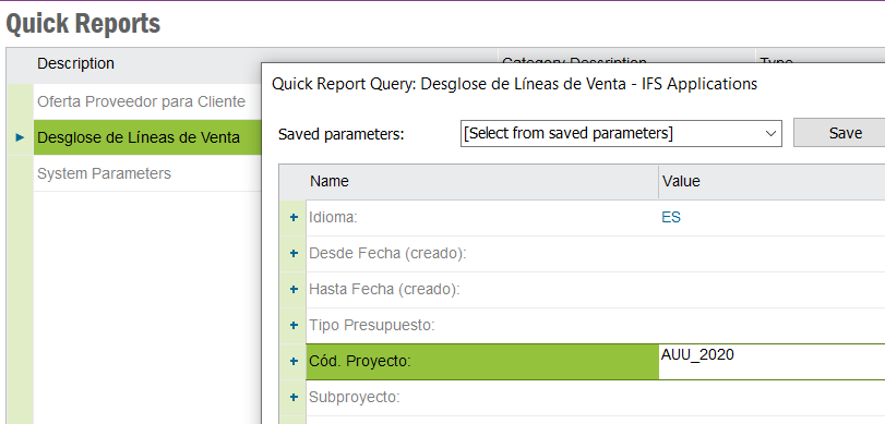 Input Values With Underscore In A Parameter Of A Quick Report Crystal Ifs Community