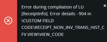 Adding CF in RECEIPT_INFO | IFS Community