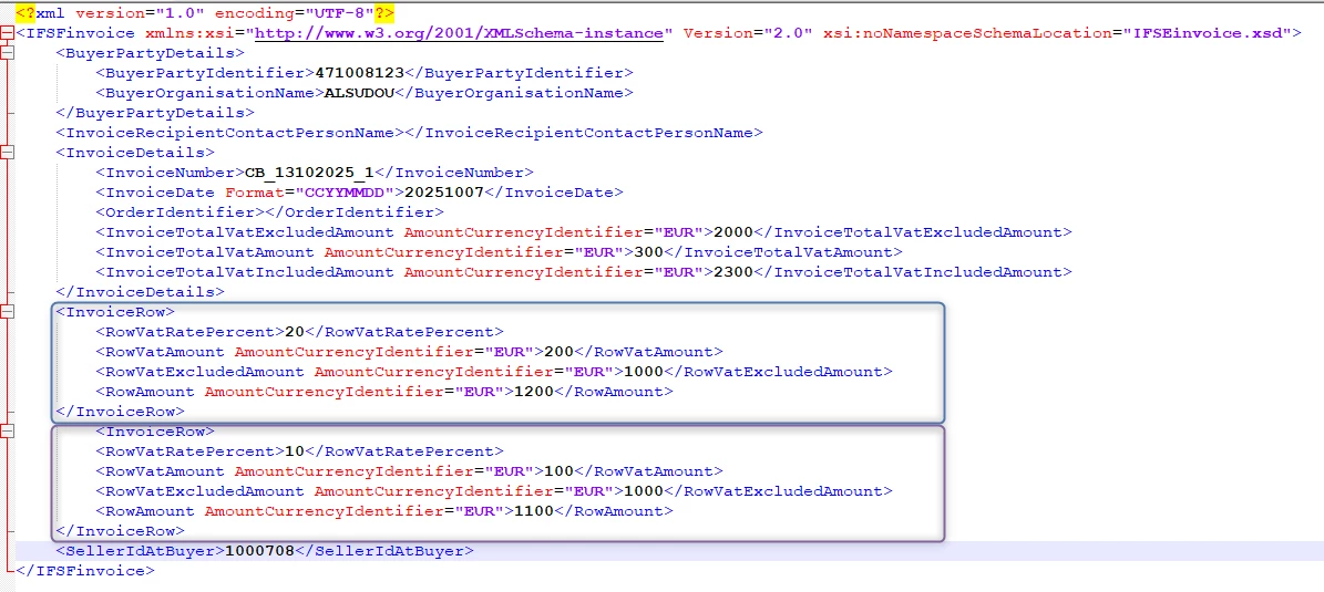Xml Invoice File Example Canada - External Supplier Invoices | IFS Community