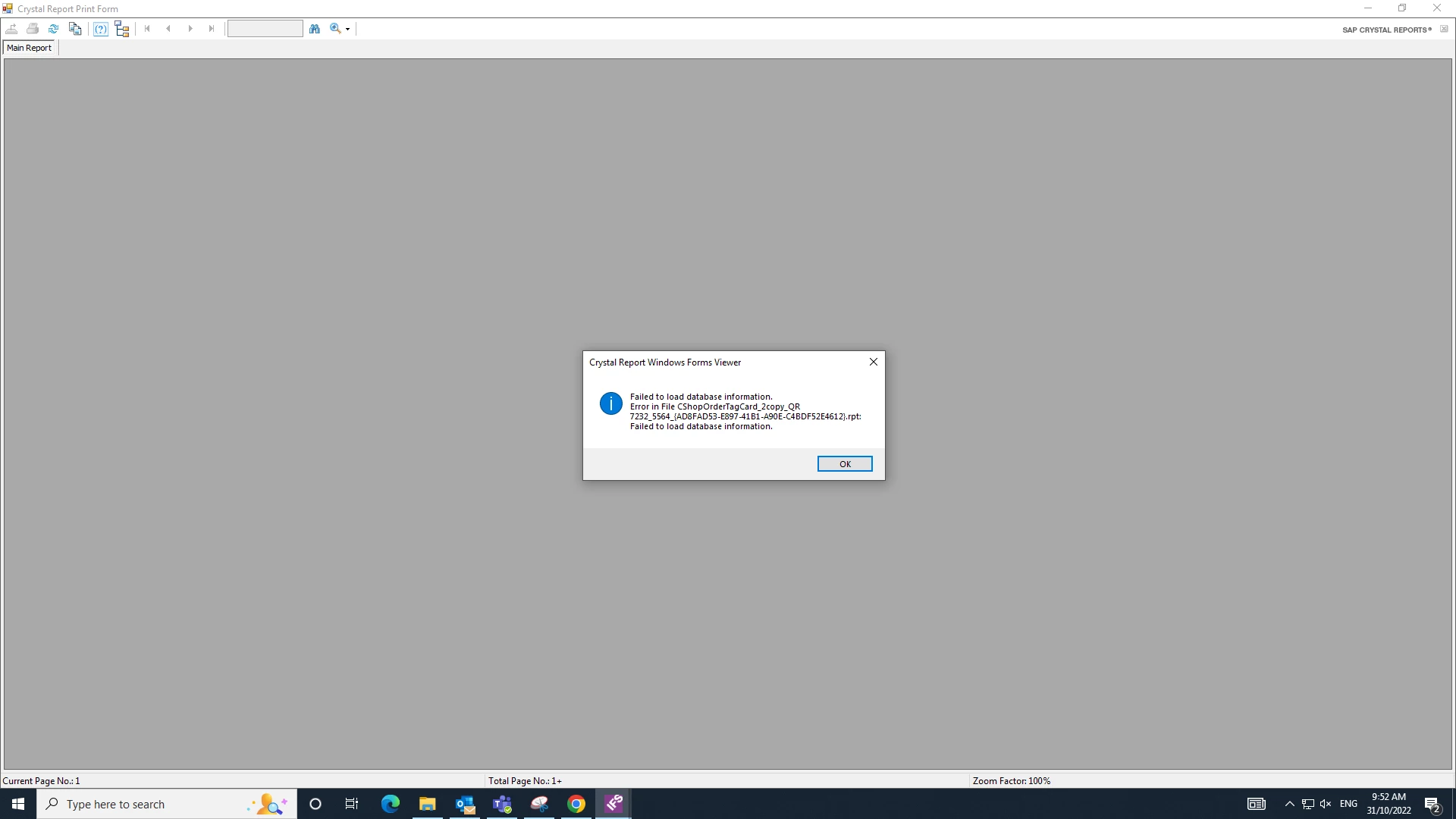 Can t Print Crystal Report On IFS9 IFS Community