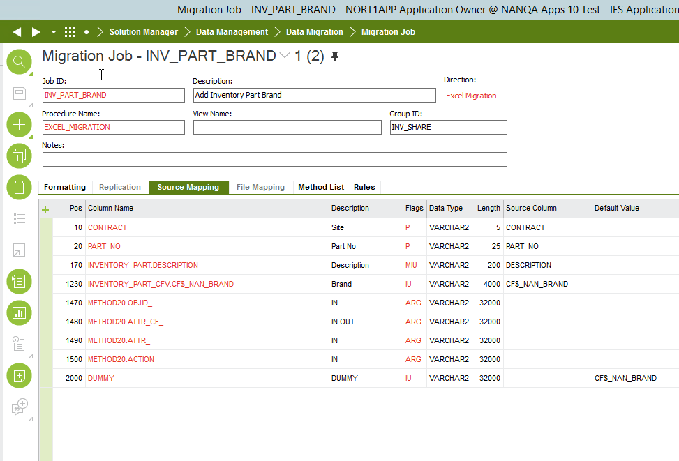 Excel Add In Migration Custom Field Not Working Ifs Community