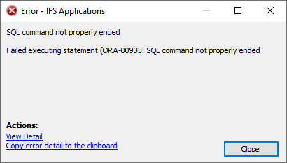 Ora-00933: Sql Command Not Properly Ended: Causes And Solutions
