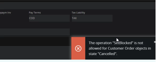 Customer Order ManualBlock | IFS Community