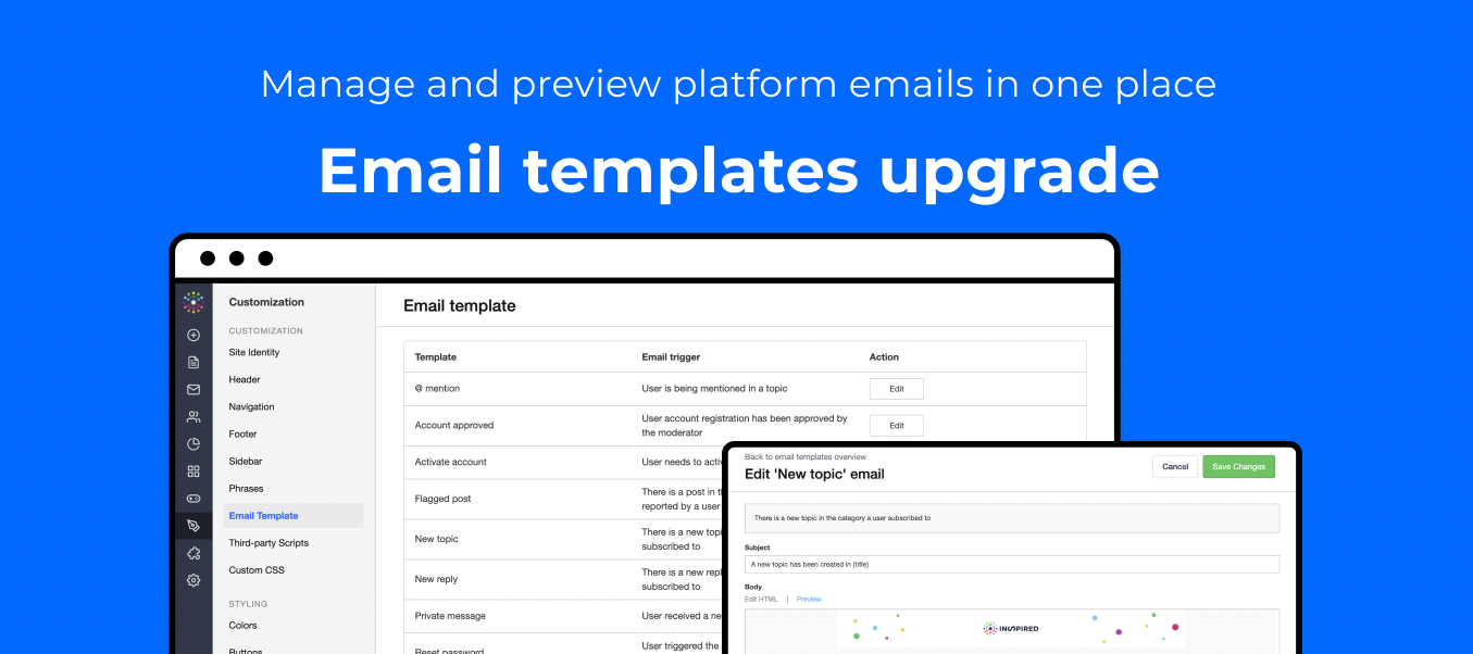 Email Templates Improvements