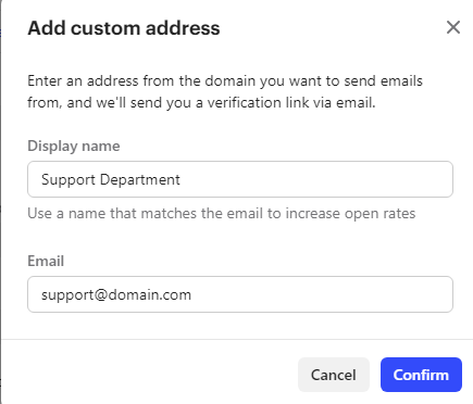 AddCustommail